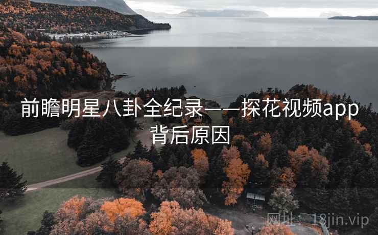 前瞻明星八卦全纪录——探花视频app背后原因