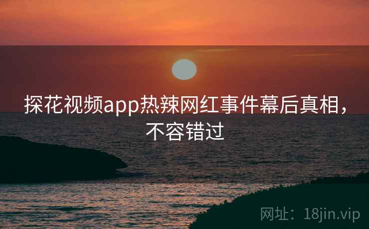 探花视频app热辣网红事件幕后真相，不容错过