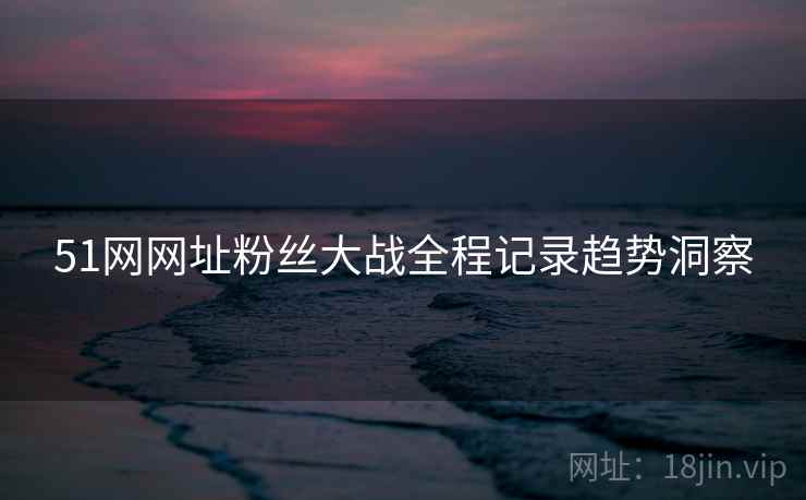 51网网址粉丝大战全程记录趋势洞察