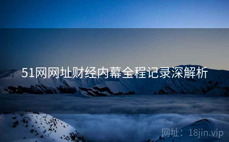 51网网址财经内幕全程记录深解析