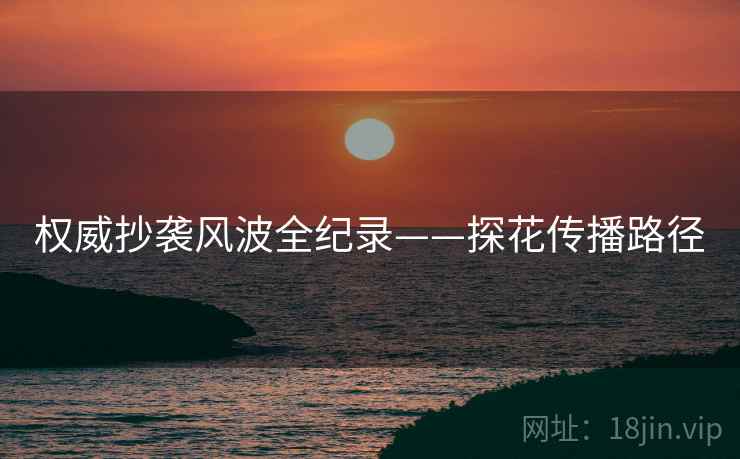 权威抄袭风波全纪录——探花传播路径