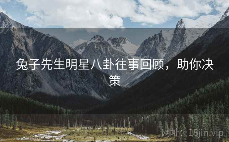 兔子先生明星八卦往事回顾，助你决策