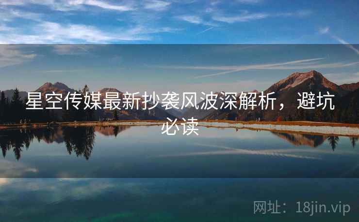 星空传媒最新抄袭风波深解析，避坑必读