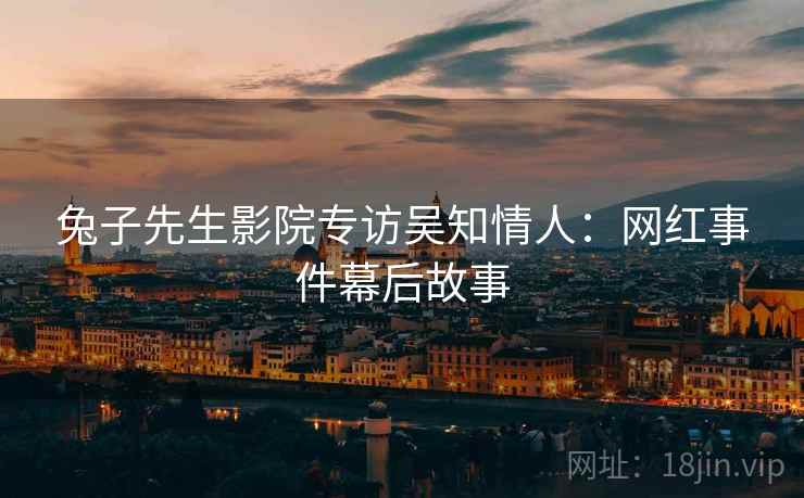 兔子先生影院专访吴知情人：网红事件幕后故事