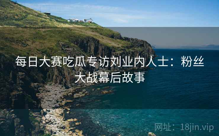 每日大赛吃瓜专访刘业内人士：粉丝大战幕后故事