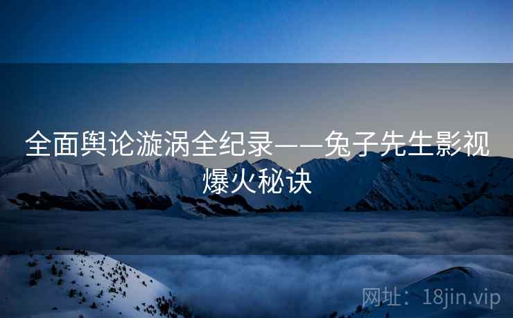 全面舆论漩涡全纪录——兔子先生影视爆火秘诀